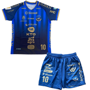 conjunto infantil pato futsal oficial jogo