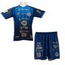 conjunto azul listrado pato futsal