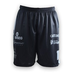 calcao pato futsal preto e cinza profissional de jogo