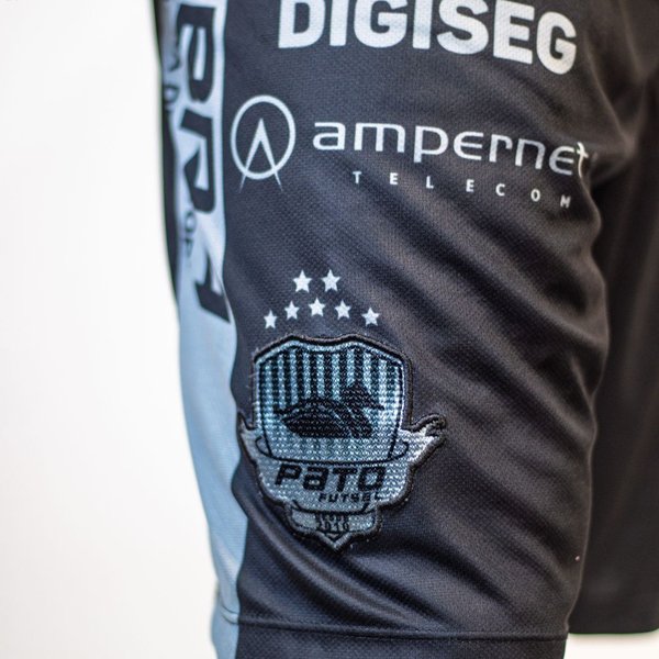 conjunto preto e cinza pato futsal profissional de jogo 2