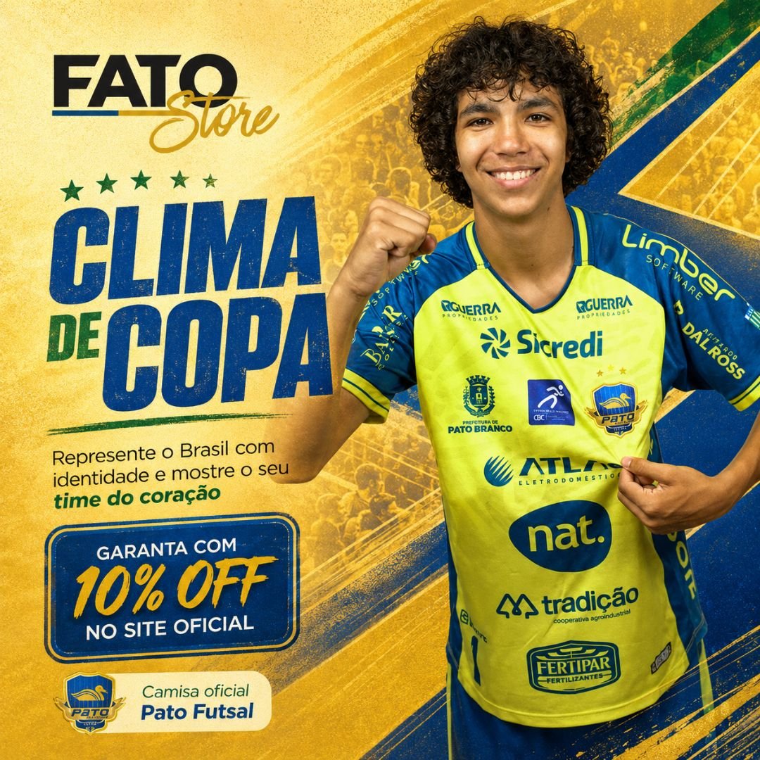 Camisa Amarela Pato Futsal Masculina — Clima de Copa